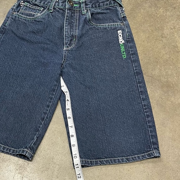 Ecko Unltd Baggy Fit Denim Jorts Shorts Y2K Embroidered Hip Hop - Picture 6 of 8